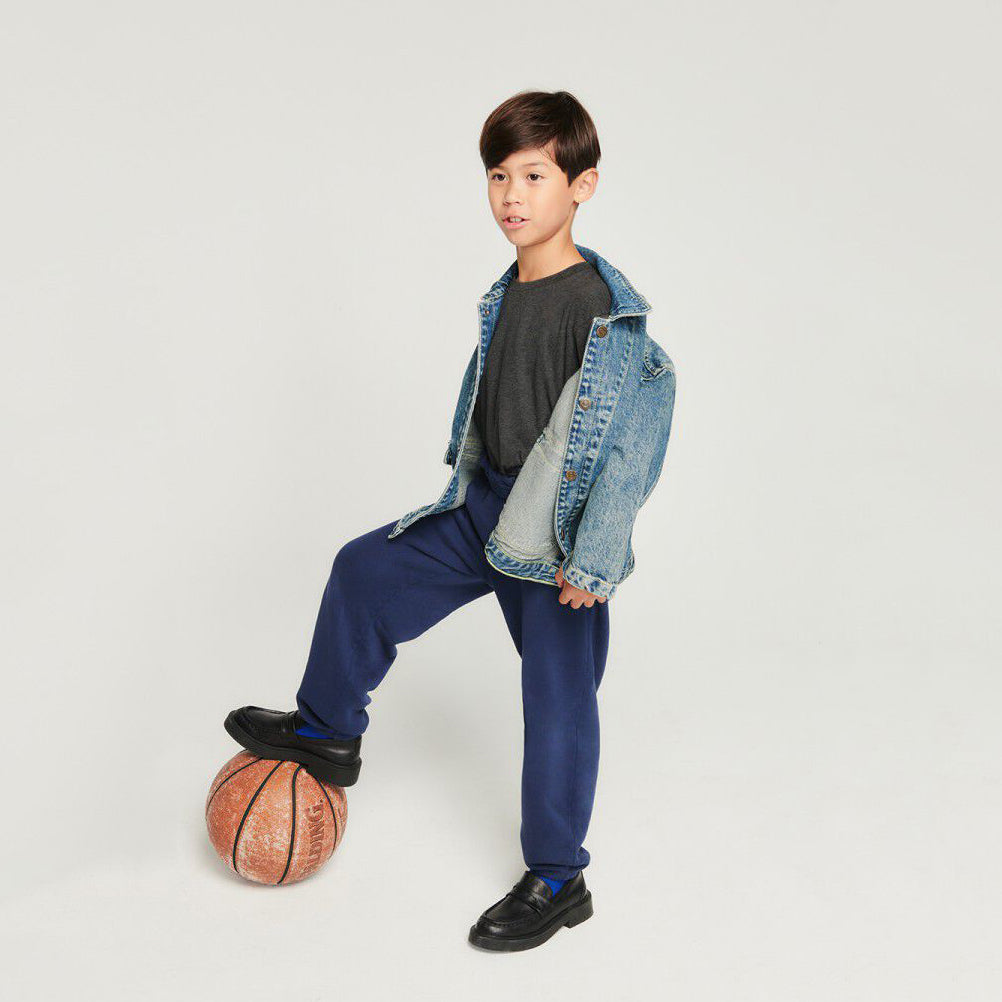 Boys & Girls Black Cotton T-Shirt