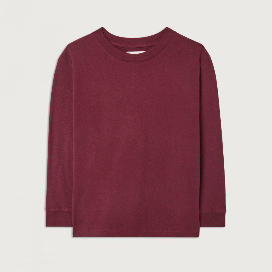 Boys & Girls Wine Red Cotton T-Shirt