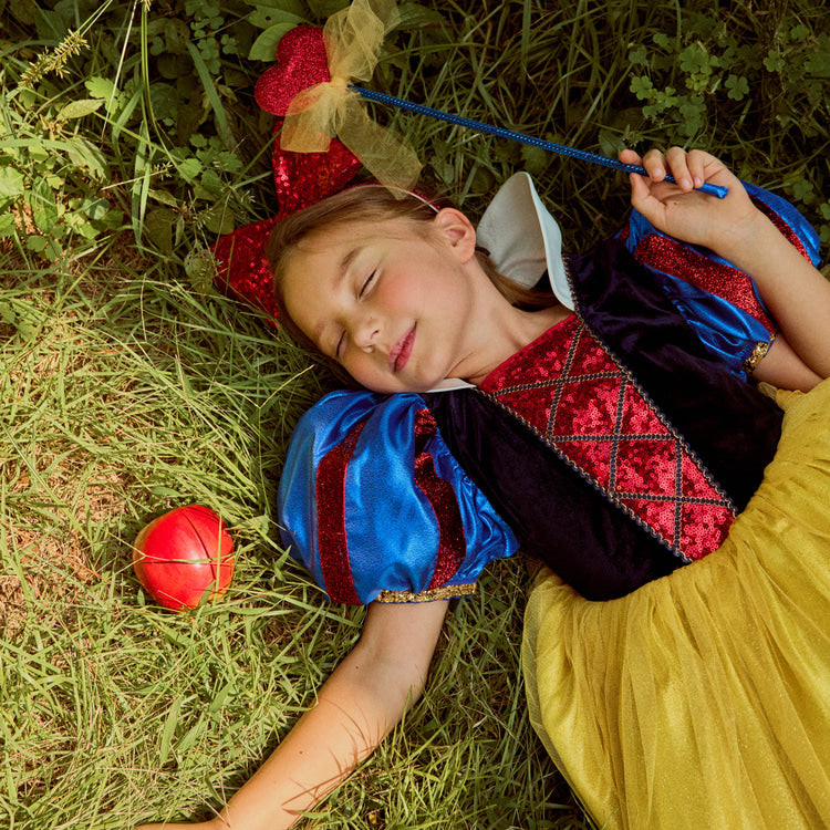 Girls Blue Premium Snow White Puff Dress