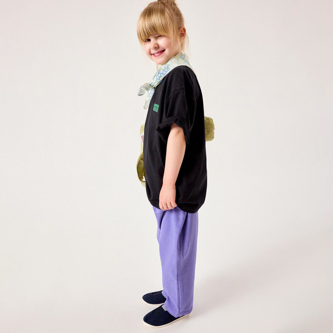 Boys & Girls Black Cotton T-Shirt