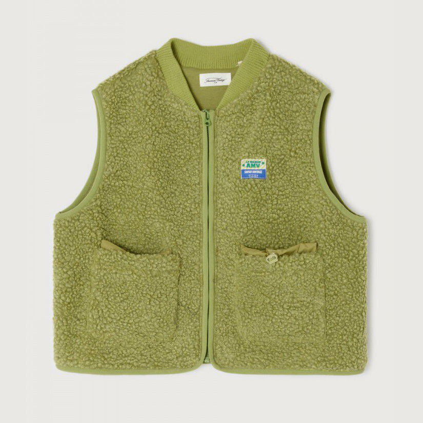 Boys & Girls Green Sherpa Gilet