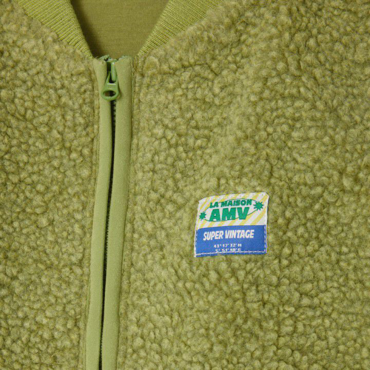 Boys & Girls Green Sherpa Gilet