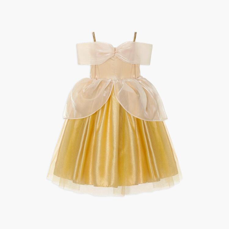 Girls Gold Sleeveless Dress