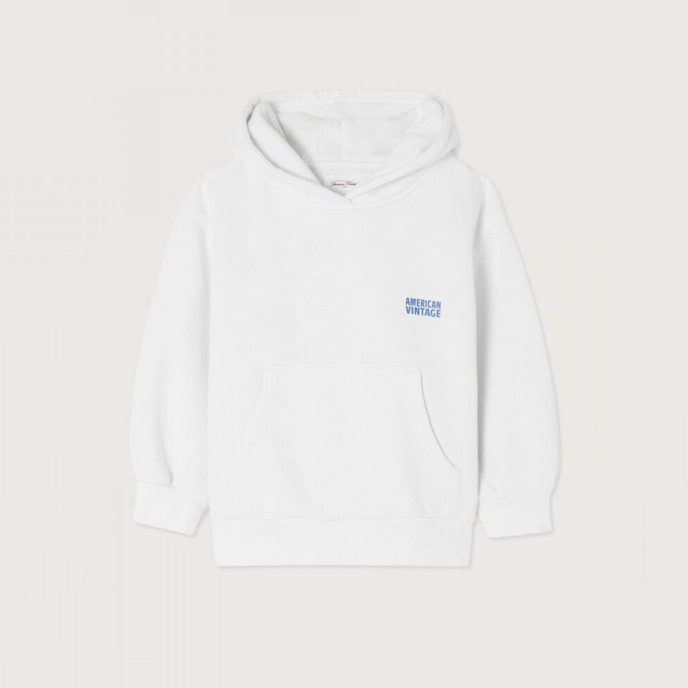 Boys & Girls White Logo Cotton Sweatshirt