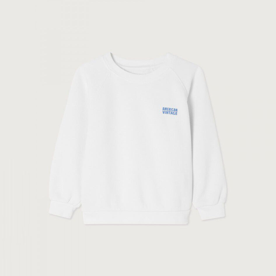 Boys & Girls White Cotton Sweatshirt