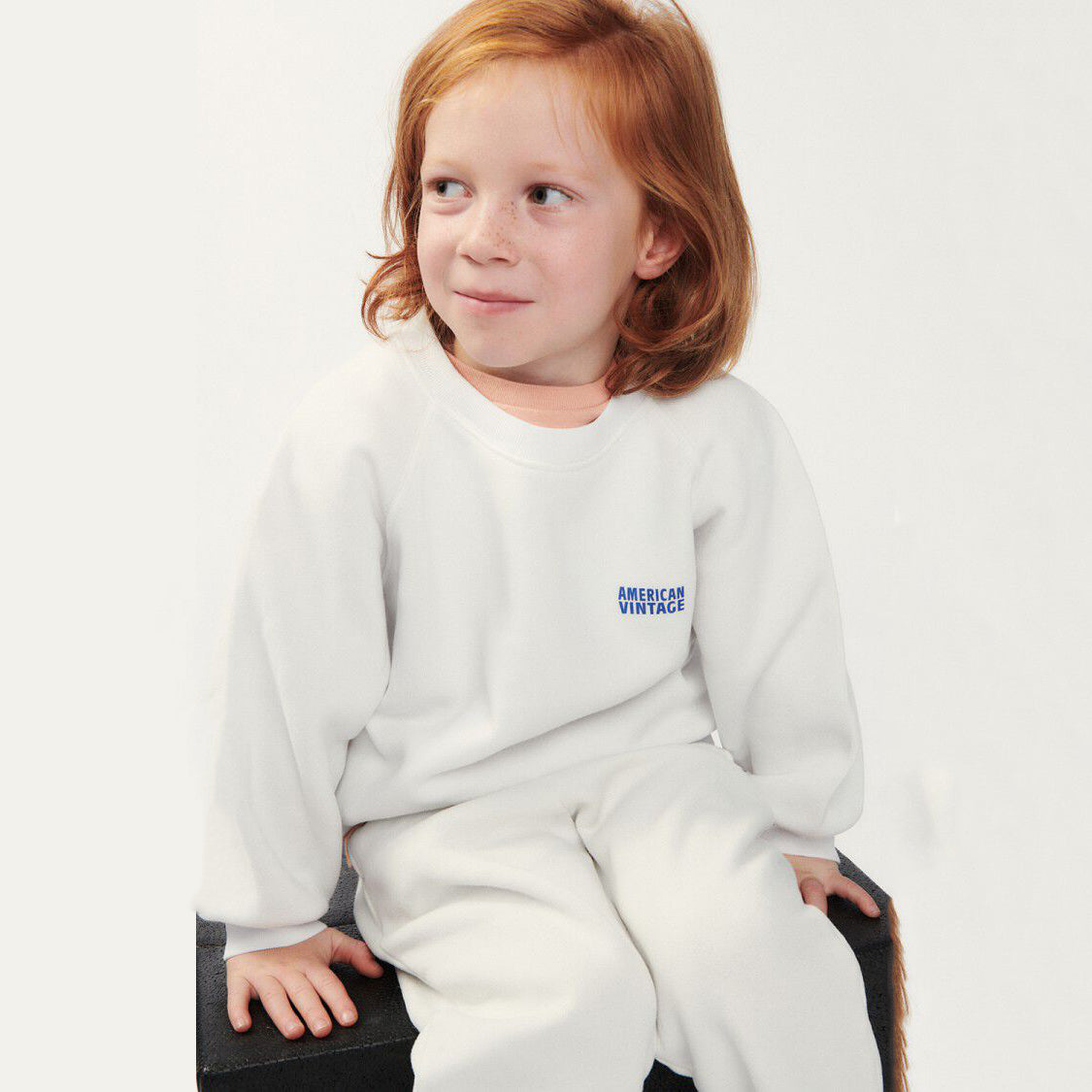 Boys & Girls White Cotton Sweatshirt