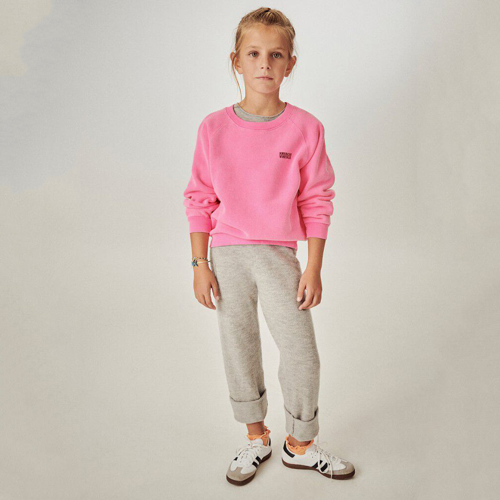 Boys & Girls Pink Logo Cotton Sweatshirt