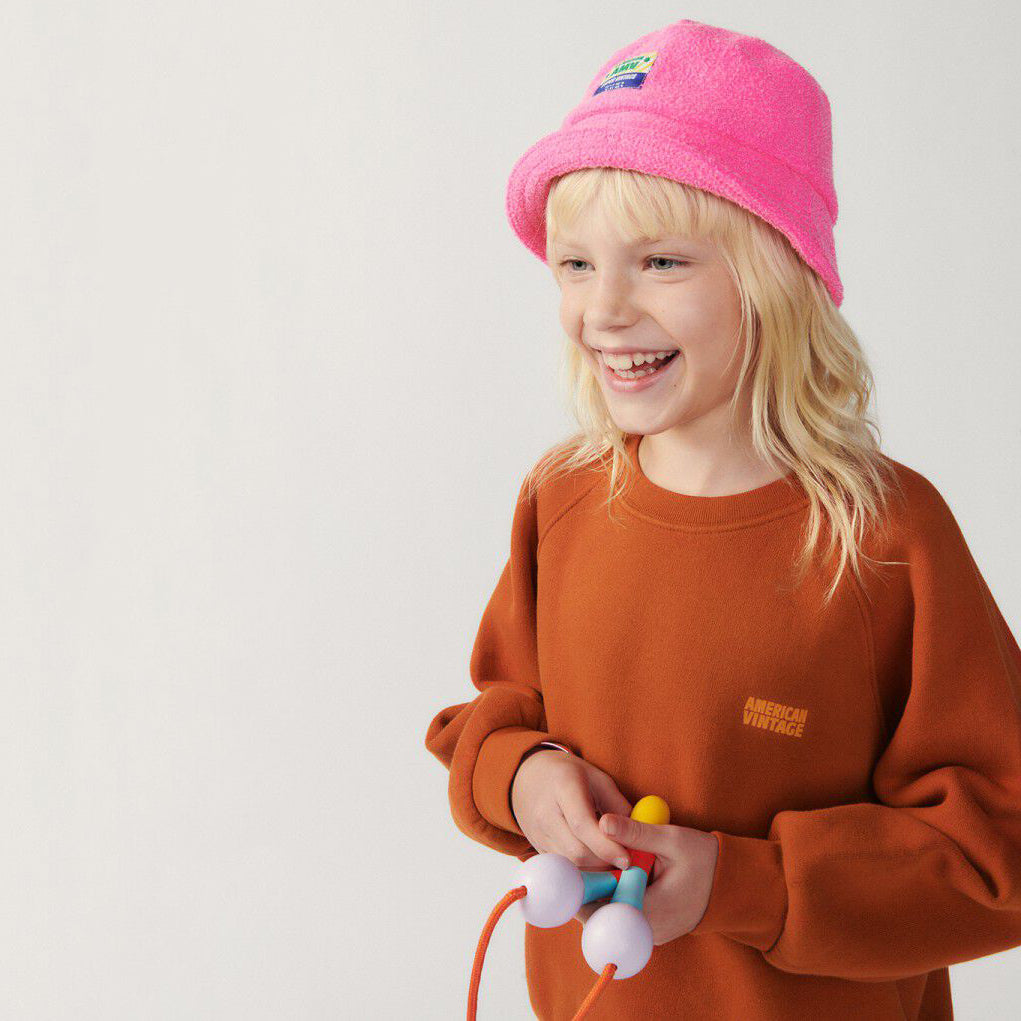 Boys & Girls Orange Cotton Sweatshirt