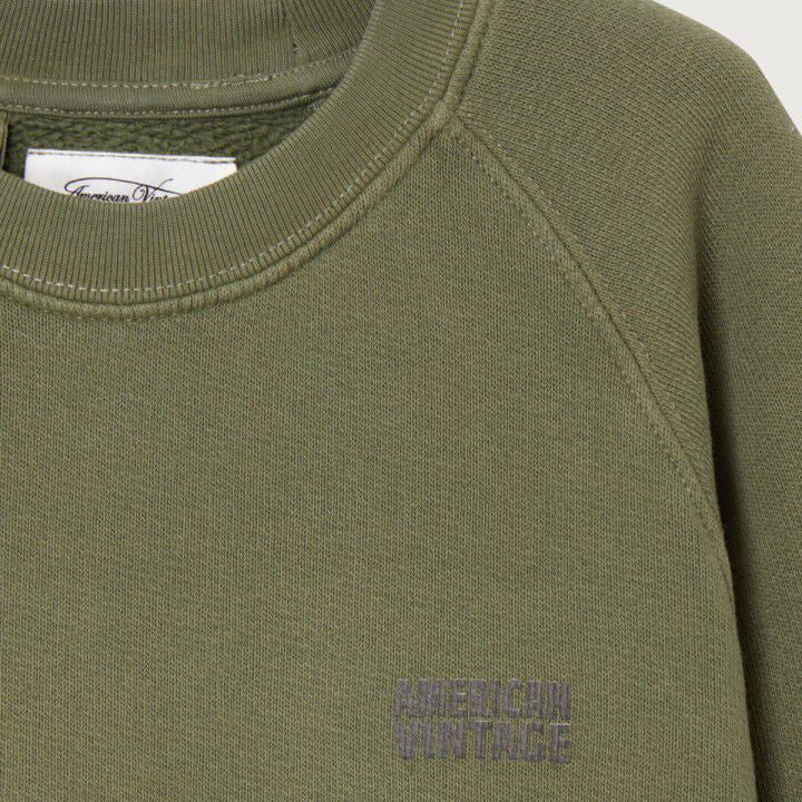 Boys & Girls Army Green Logo Cotton Sweatshirt