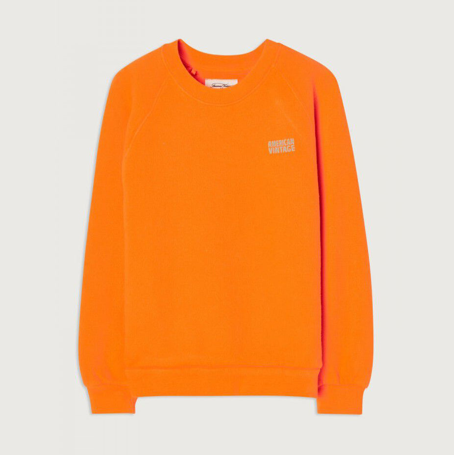 Boys & Girls Orange Cotton Sweatshirt