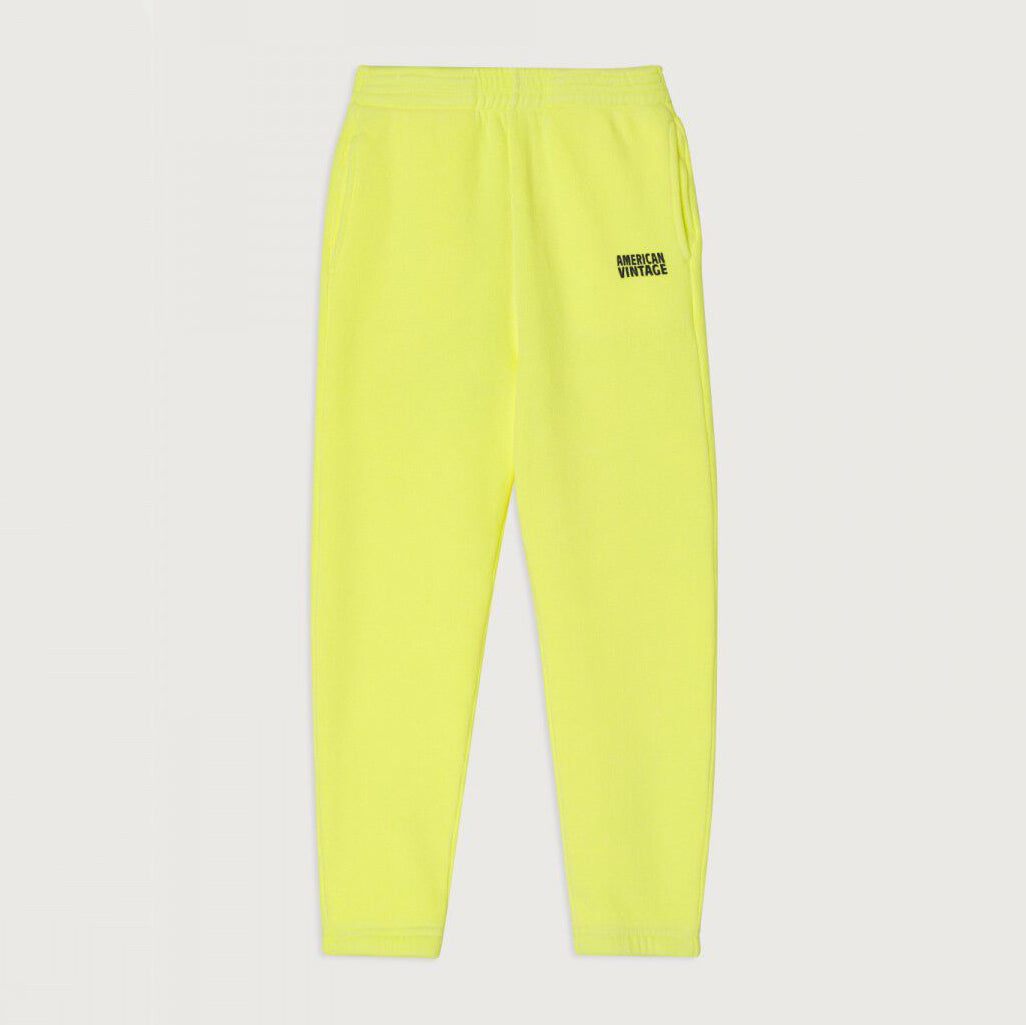 Boys & Girls Fluo Yellow Cotton Trousers