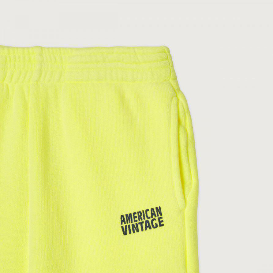 Boys & Girls Fluo Yellow Cotton Trousers