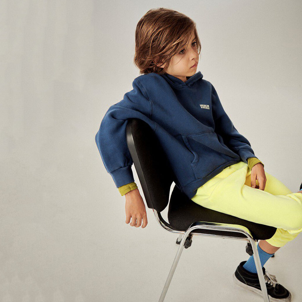 Boys & Girls Fluo Yellow Cotton Trousers