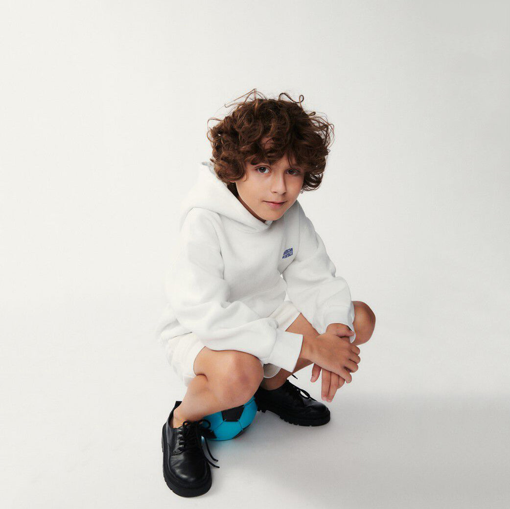 Boys & Girls White Cotton Shorts