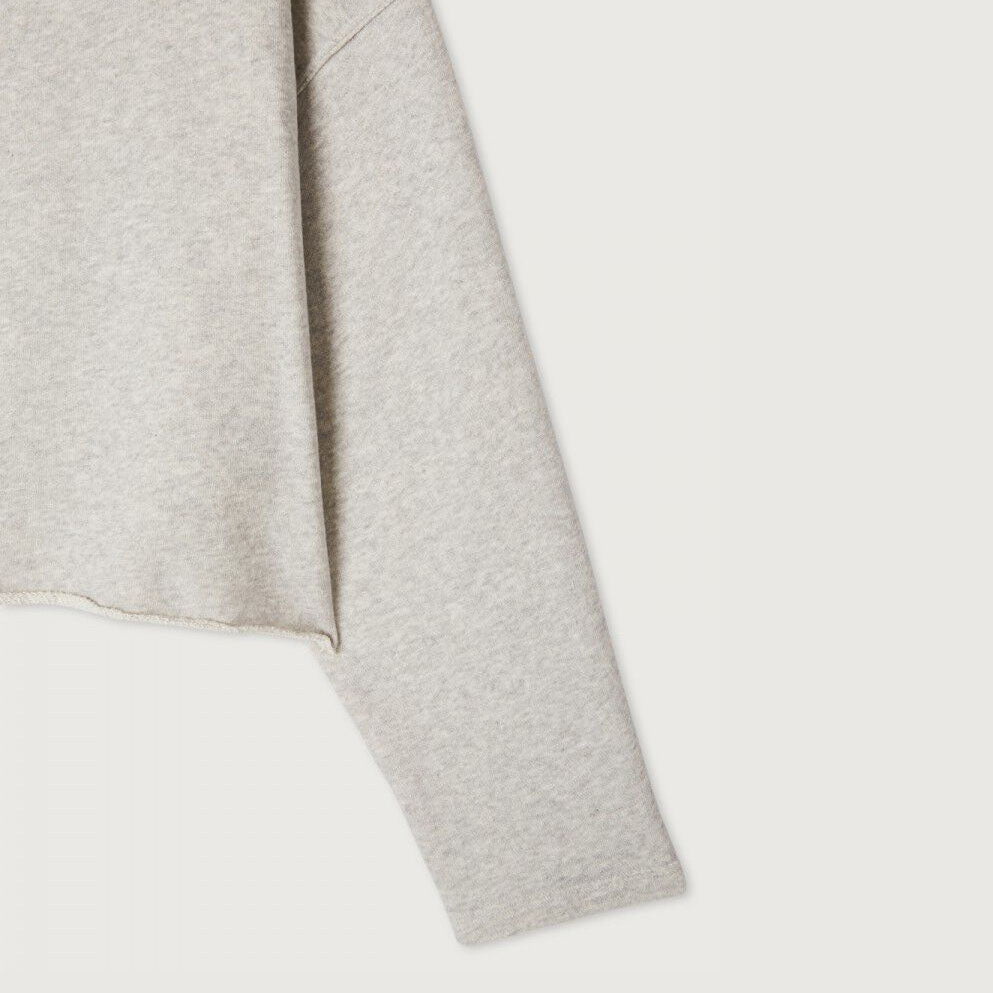 Women Light Grey Cotton Sweatshirt