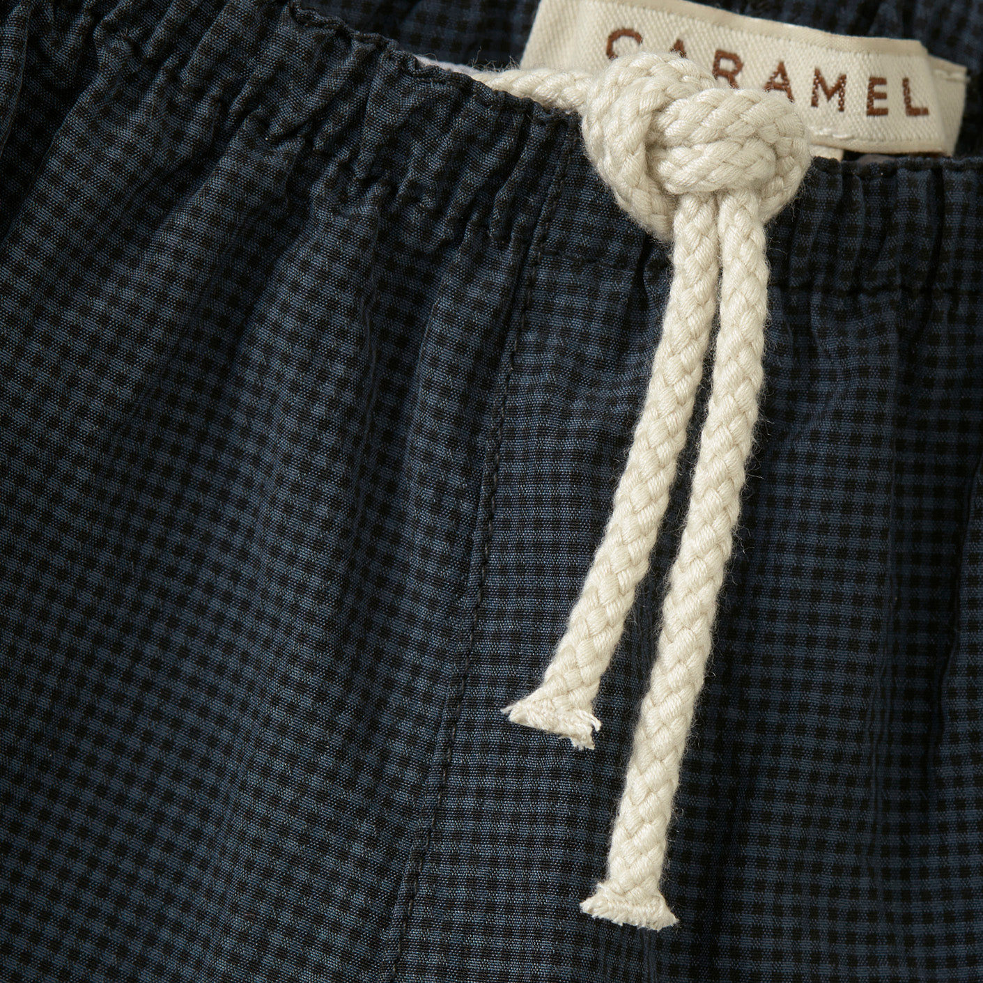 Boys & Girls Navy Check Shorts
