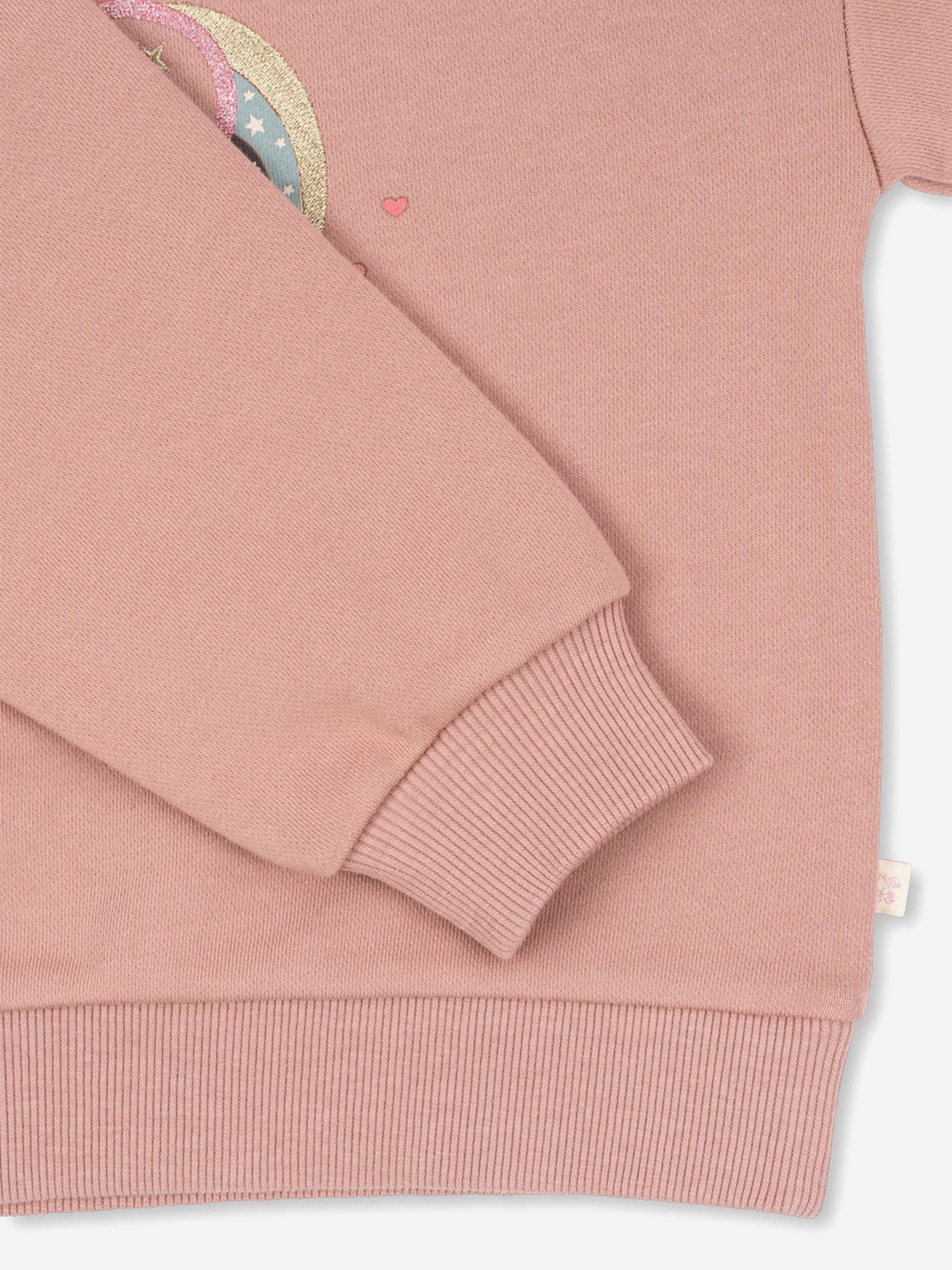 Girls Lou Glitter Sweatshirt in Pink