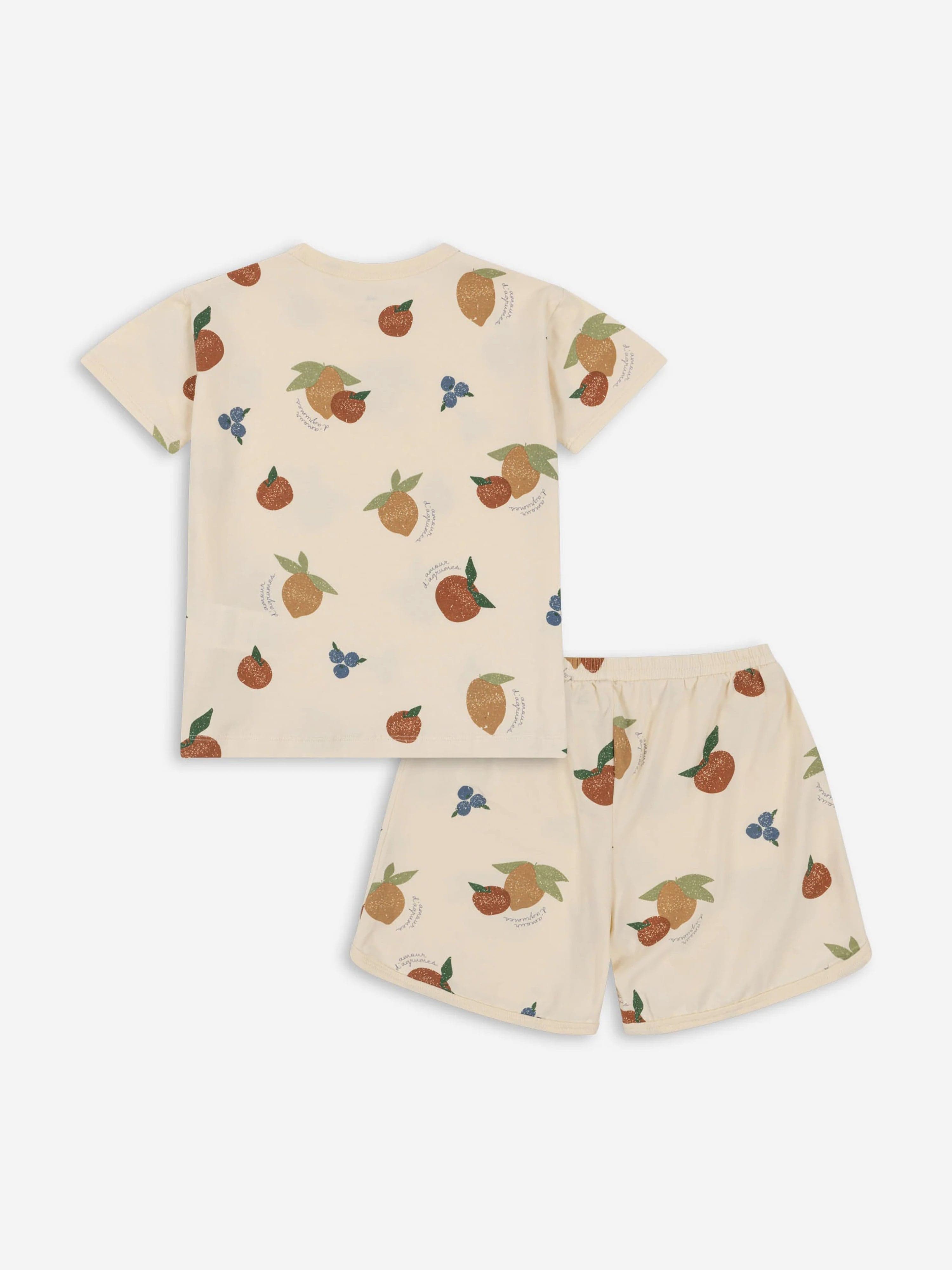 Konges Sløjd Kids Fruity Short Set in Ivory