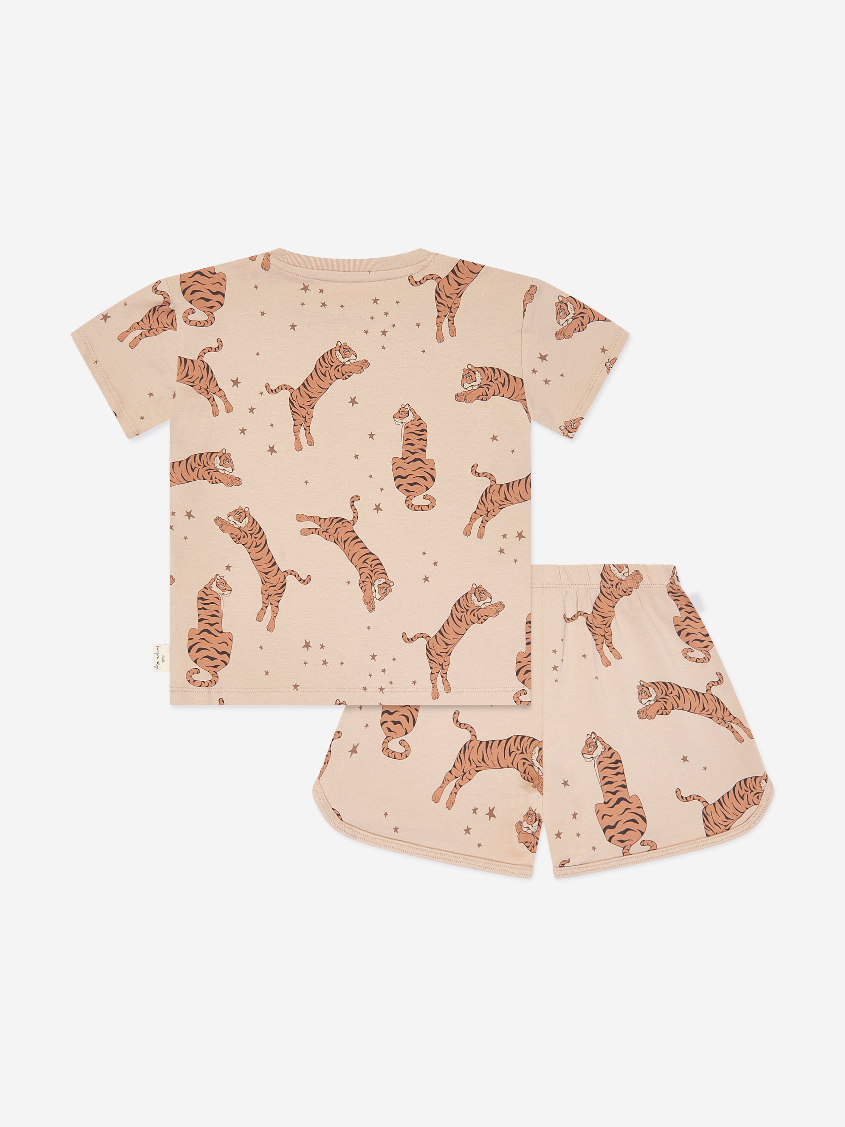 Konges Sløjd Kids Tiger Short Set in Beige