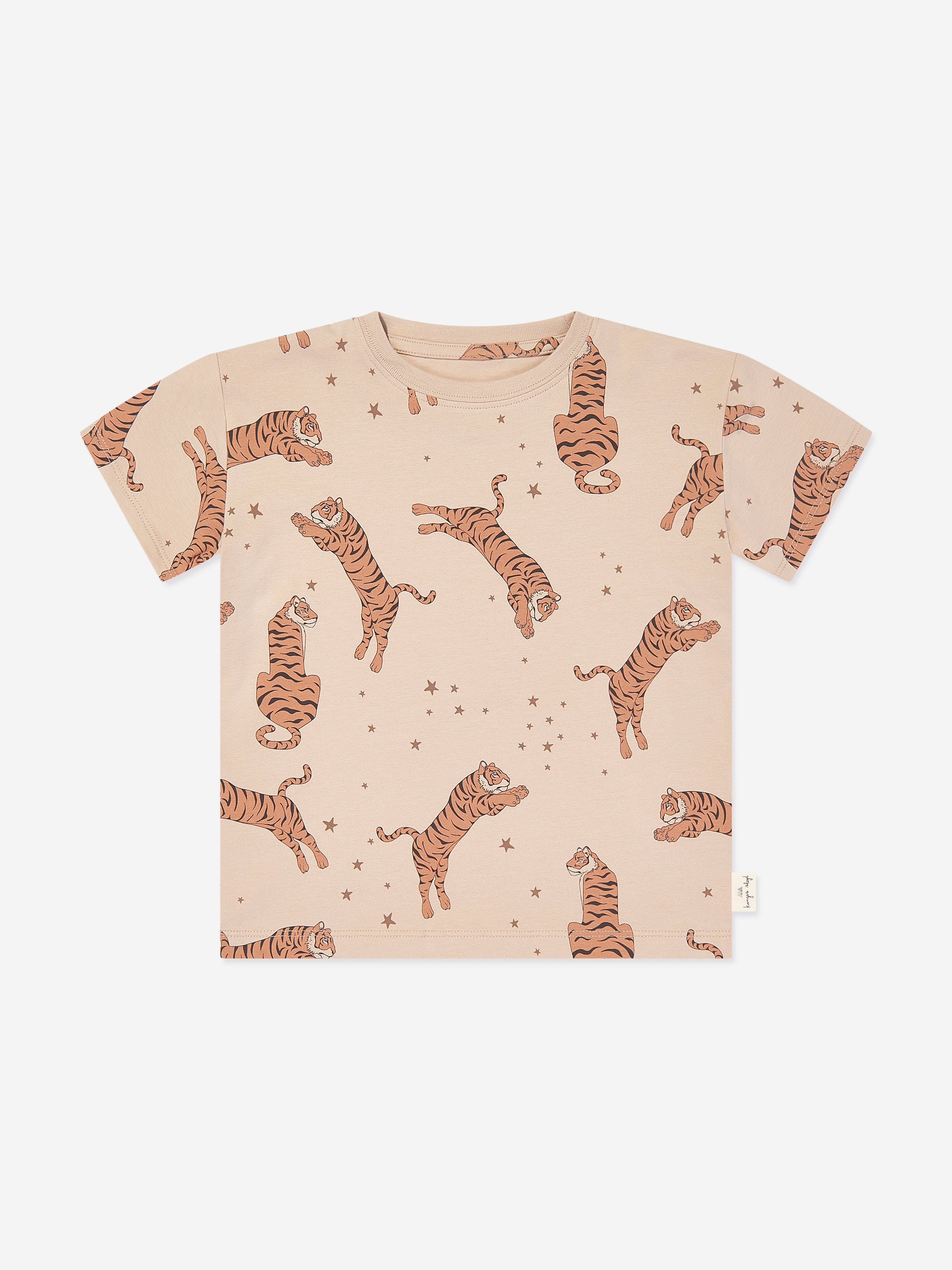 Konges Sløjd Kids Tiger Short Set in Beige