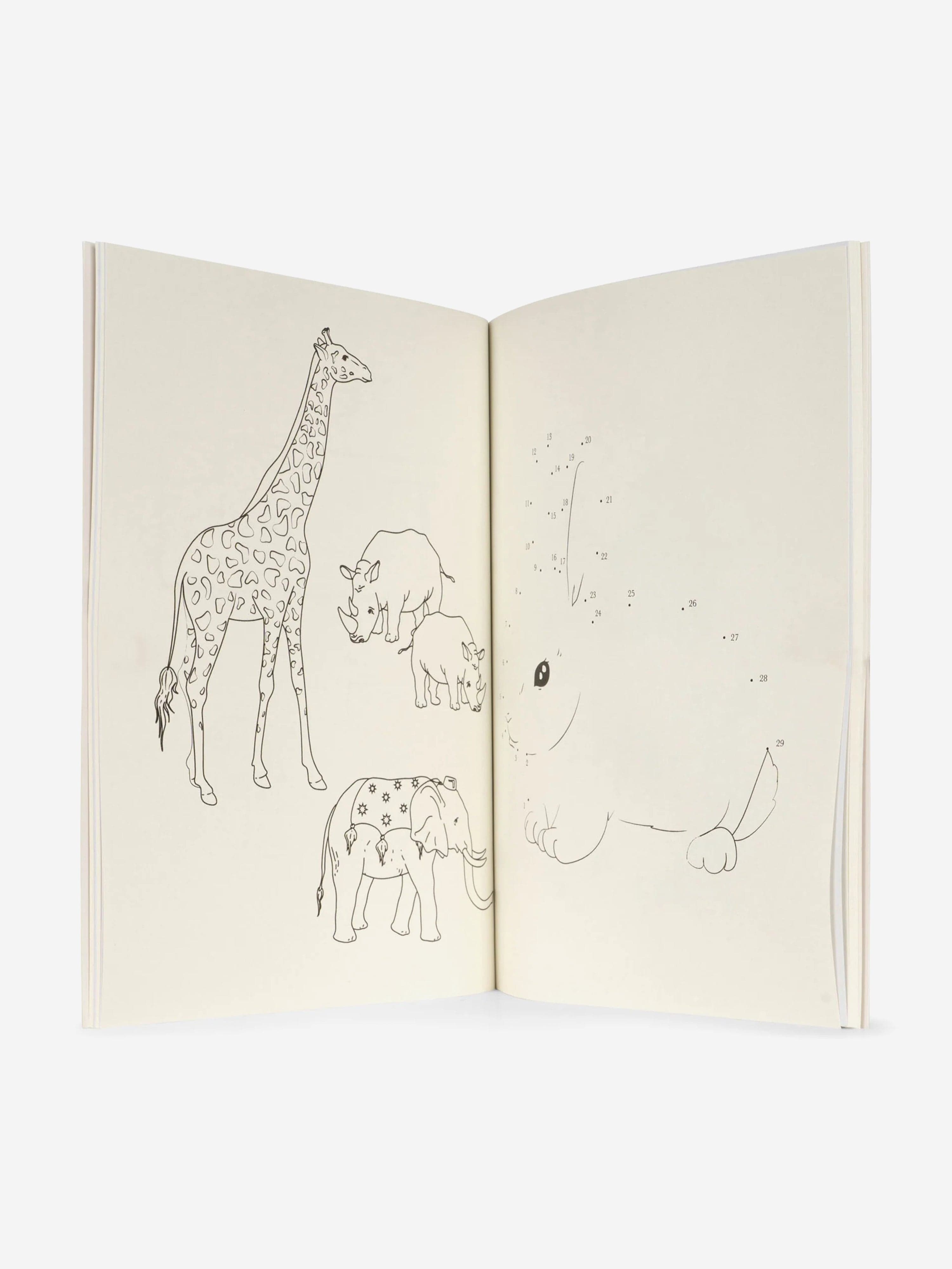 Konges Sløjd Kids Activity Book With Colouring Pencils in Beige (24cm)