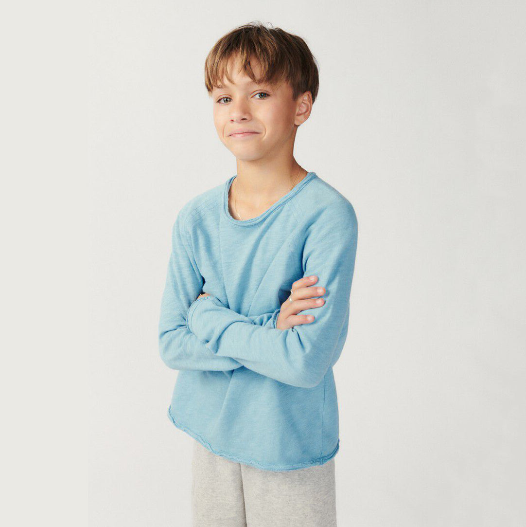 Boys & Girls Blue Cotton T-Shirt