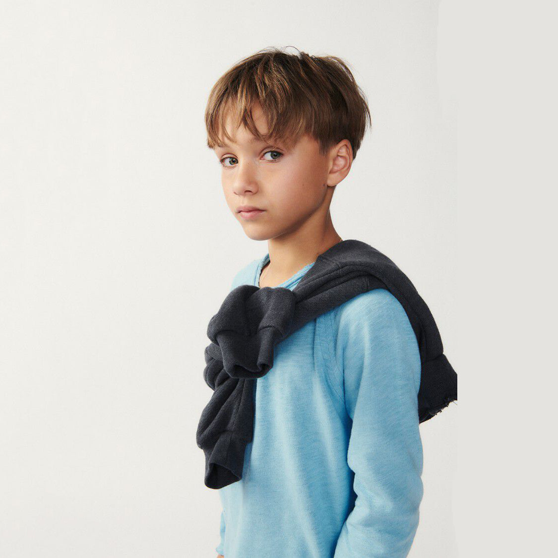 Boys & Girls Blue Cotton T-Shirt