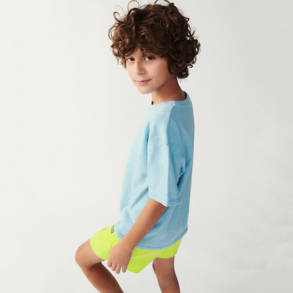 Boys & Girls Blue Cotton T-Shirt
