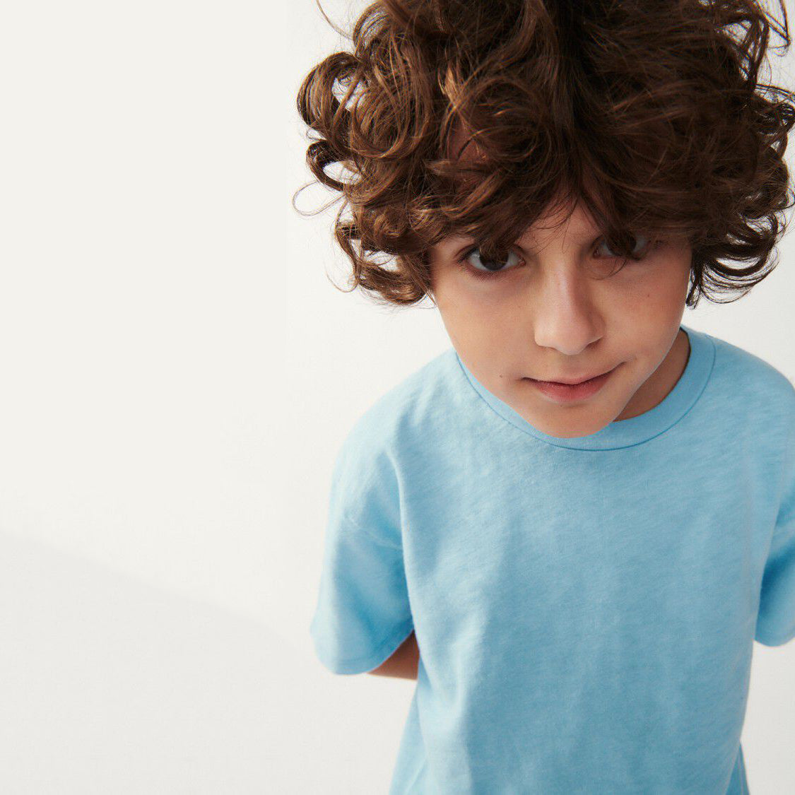 Boys & Girls Blue Cotton T-Shirt