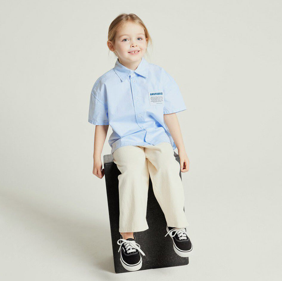 Boys & Girls White Cotton Trousers