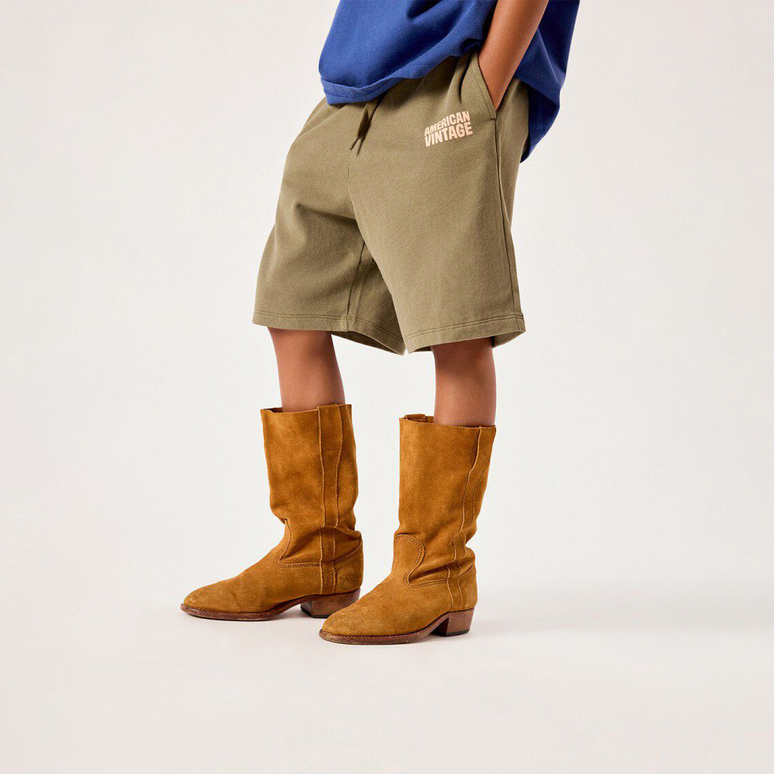 Boys & Girls Green Cotton Shorts