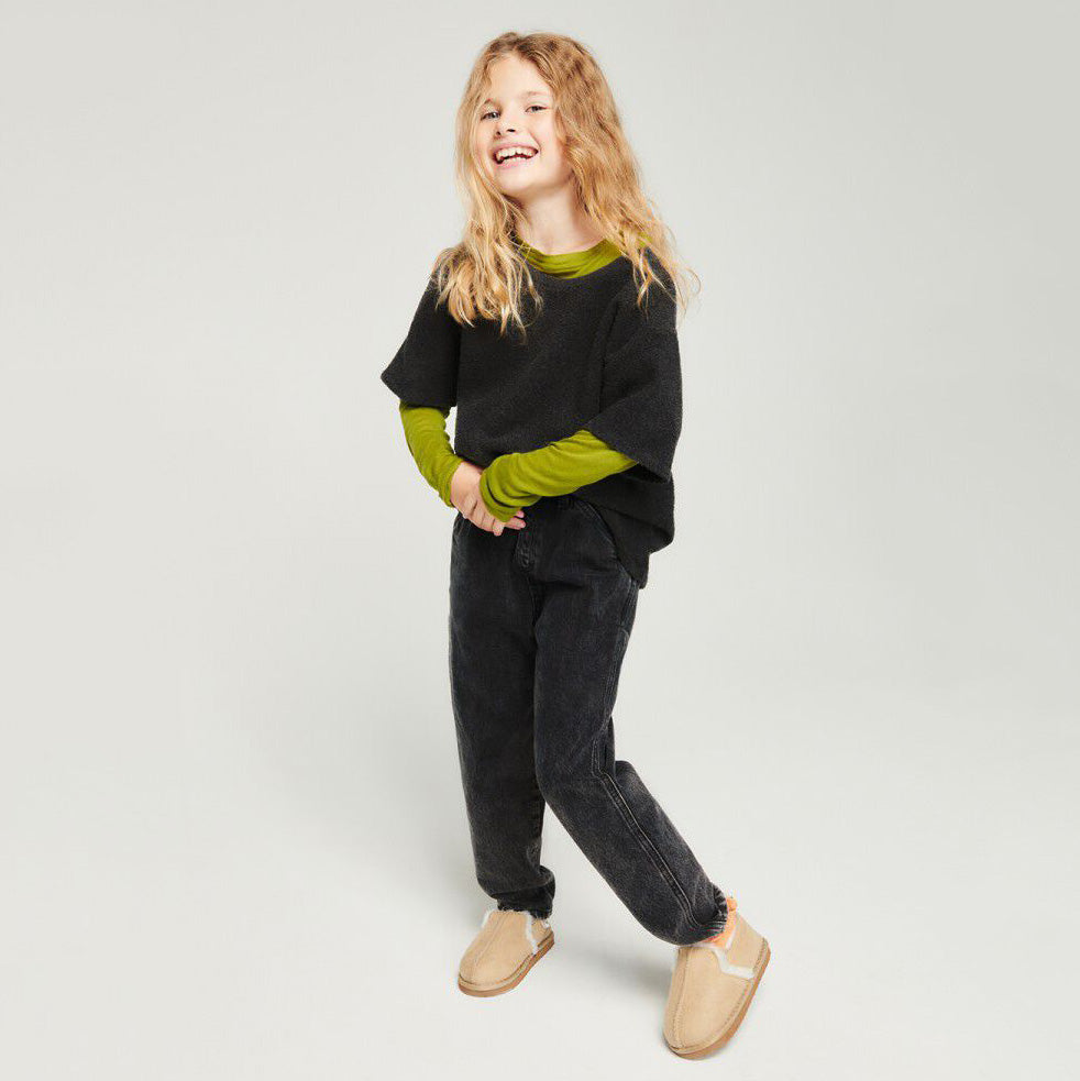 Boys & Girls Black Denim Trousers