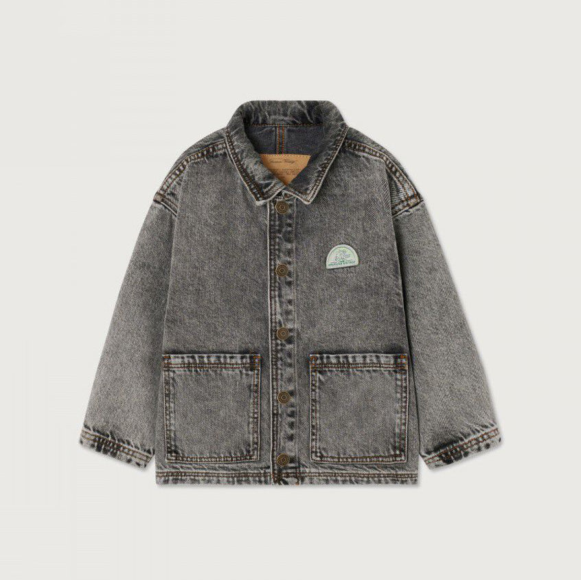 Boys & Girls Grey Denim Coat