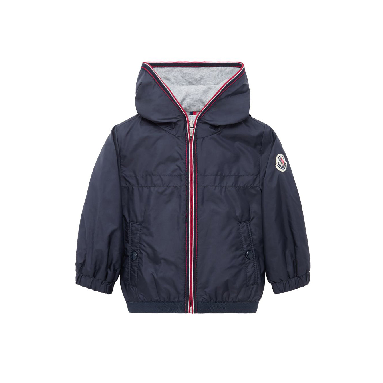 Baby Boys Navy Hooded Zip-Up Jacket