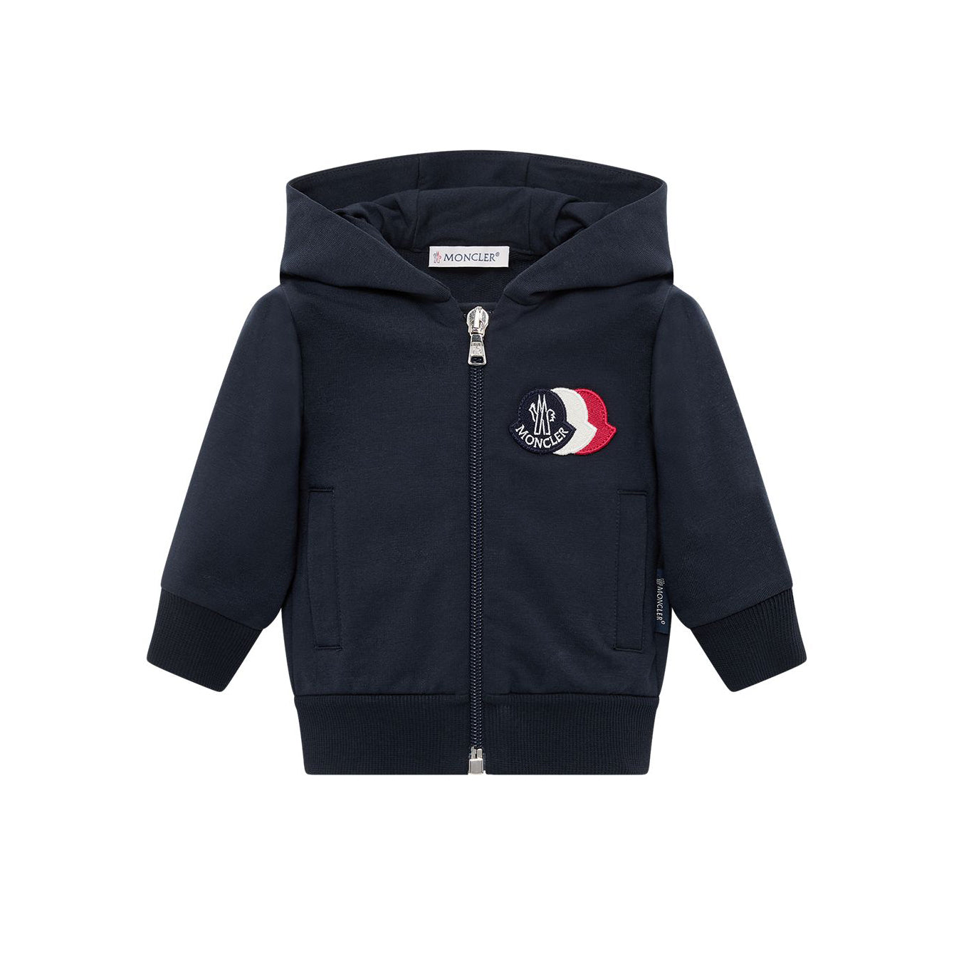 Baby Boys Navy Cotton Zip-Up Top