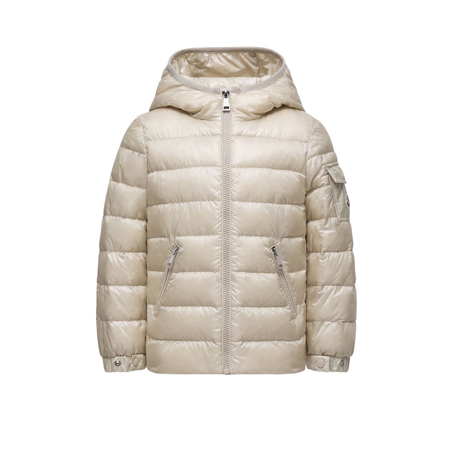 Girls Beige "GLES" Padded Down Jacket