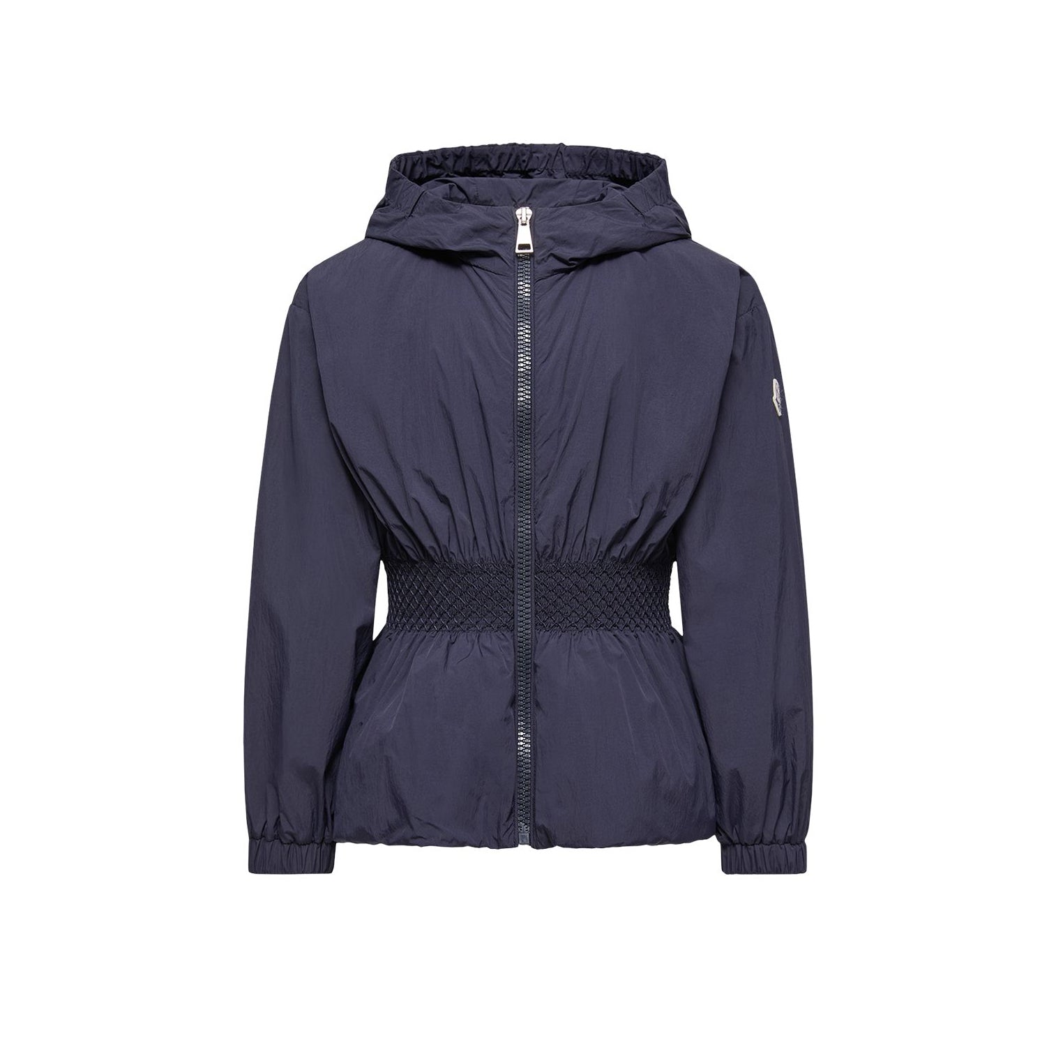 Girls Navy Hooded Zip-Up Jacket
