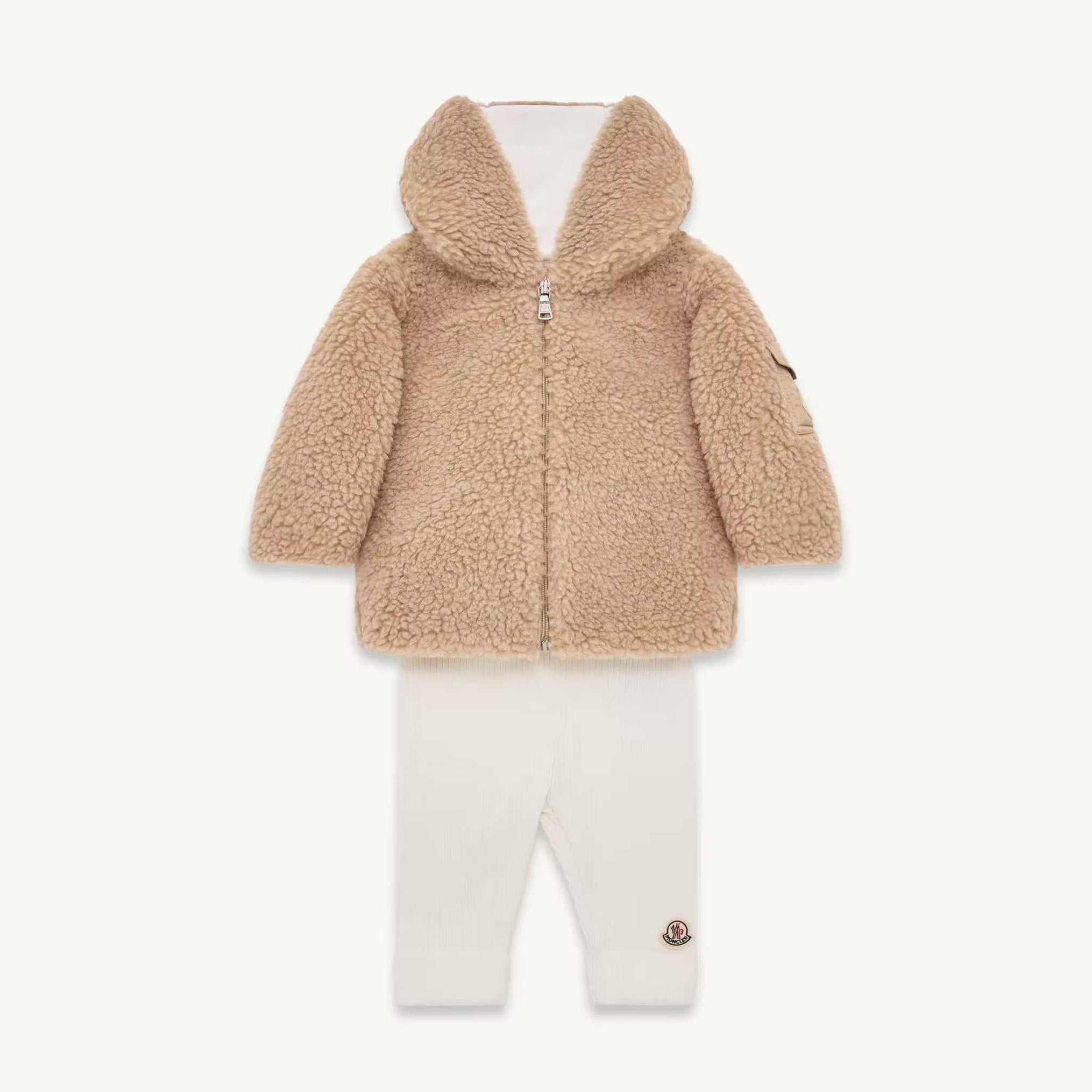 Baby Boys & Girls Brown Sherpa Fleece Set