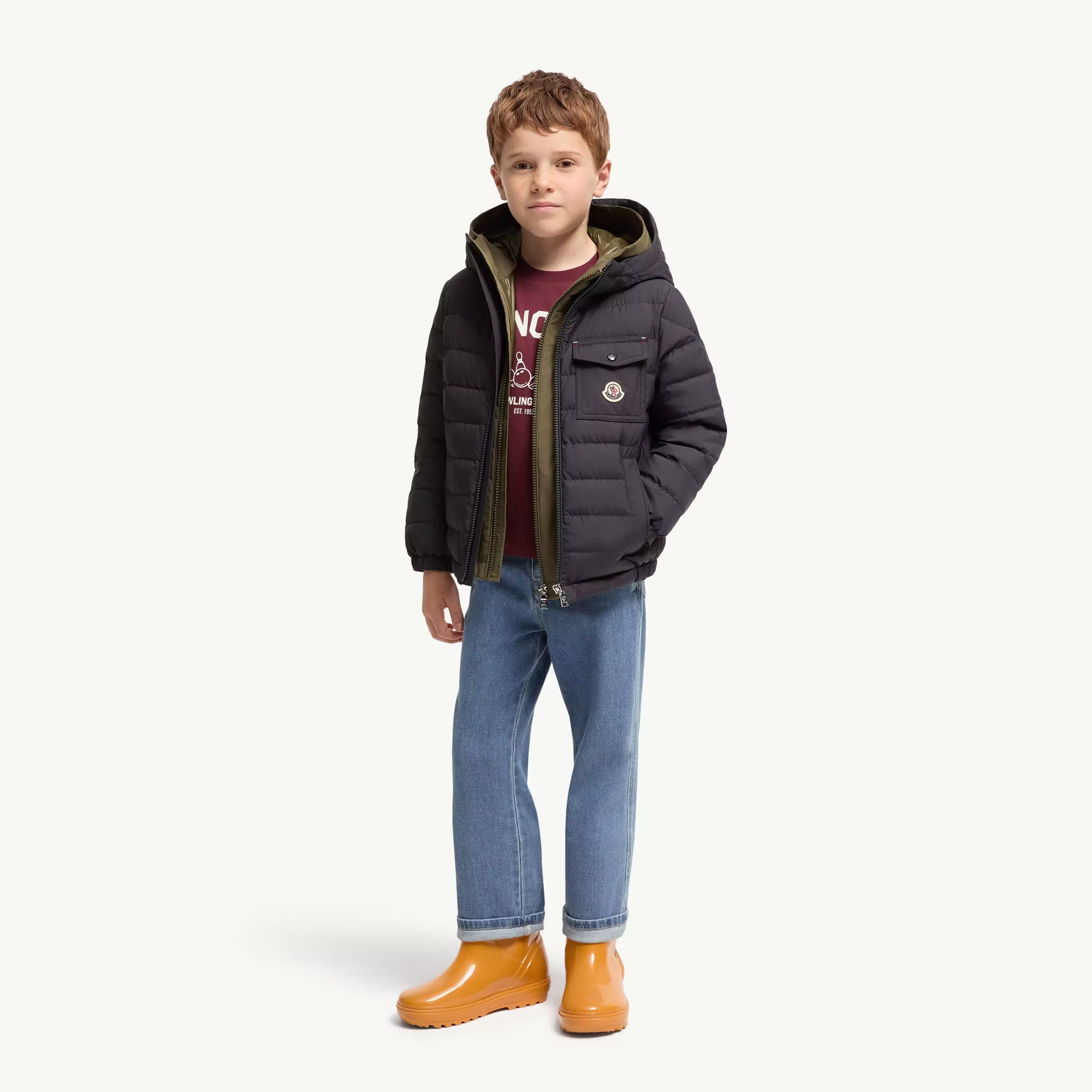 Boys Navy "QUILLON" Padded Down Jacket