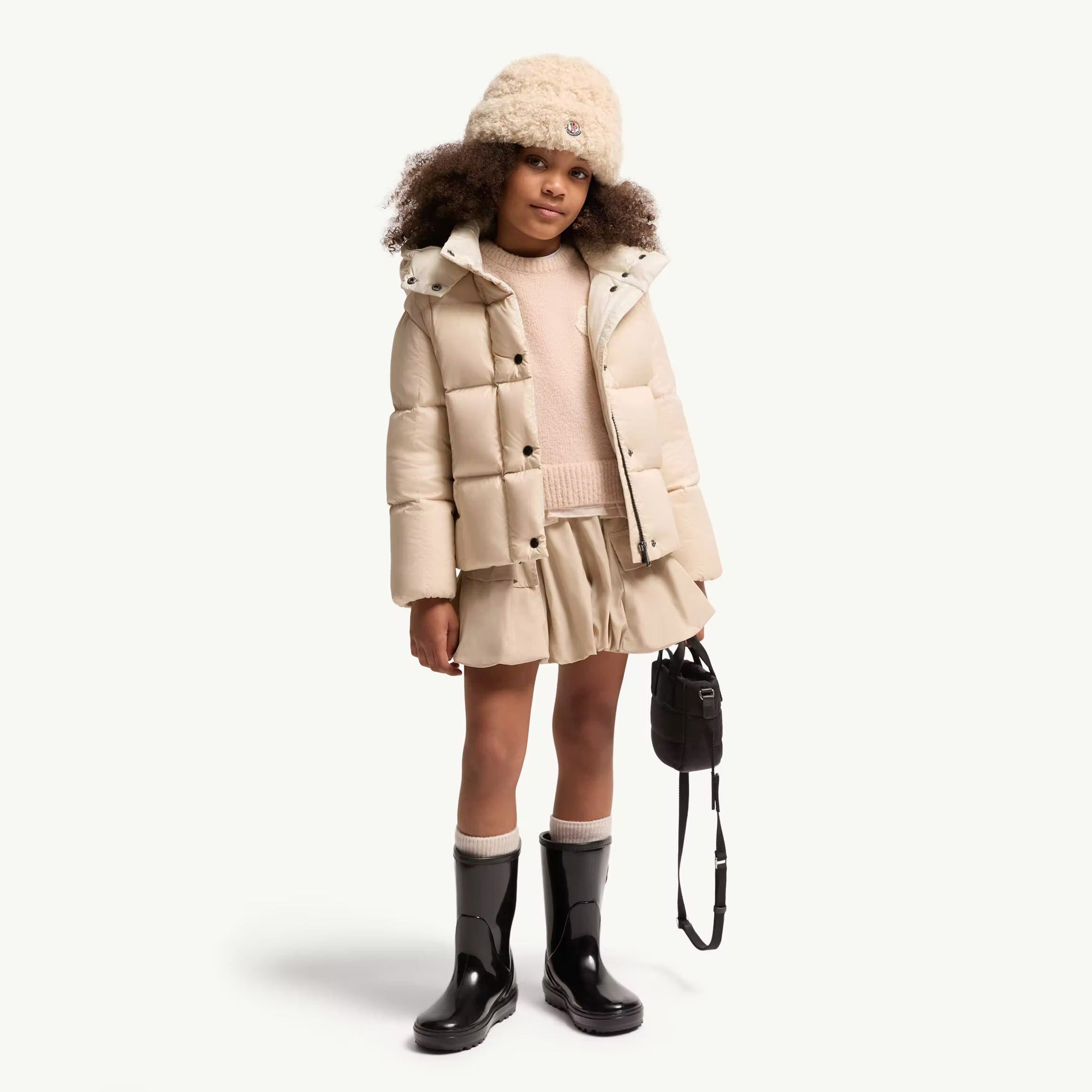 Girls Light Beige "PARANA" Padded Down Jacket