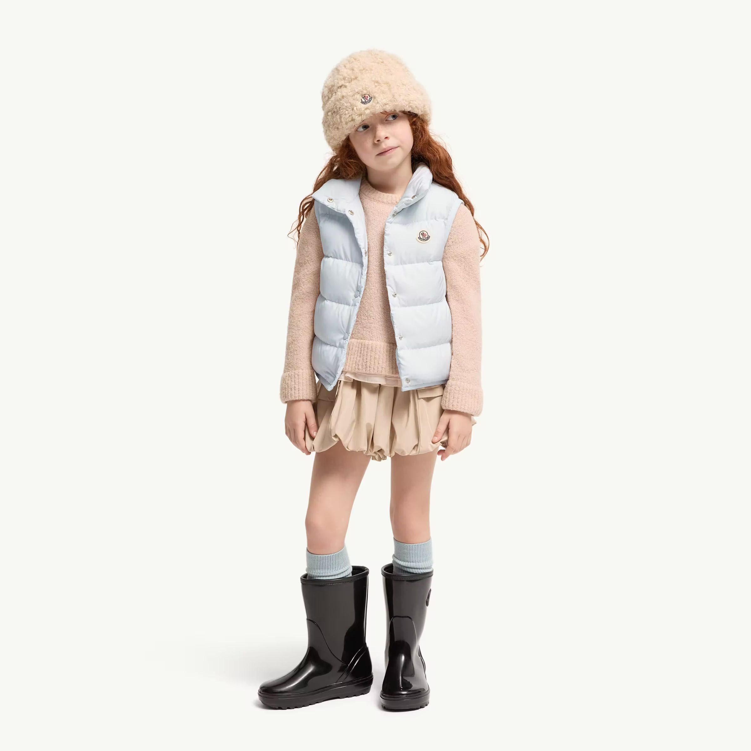 Girls Pastel Blue "BADIA" Padded Down Gilet