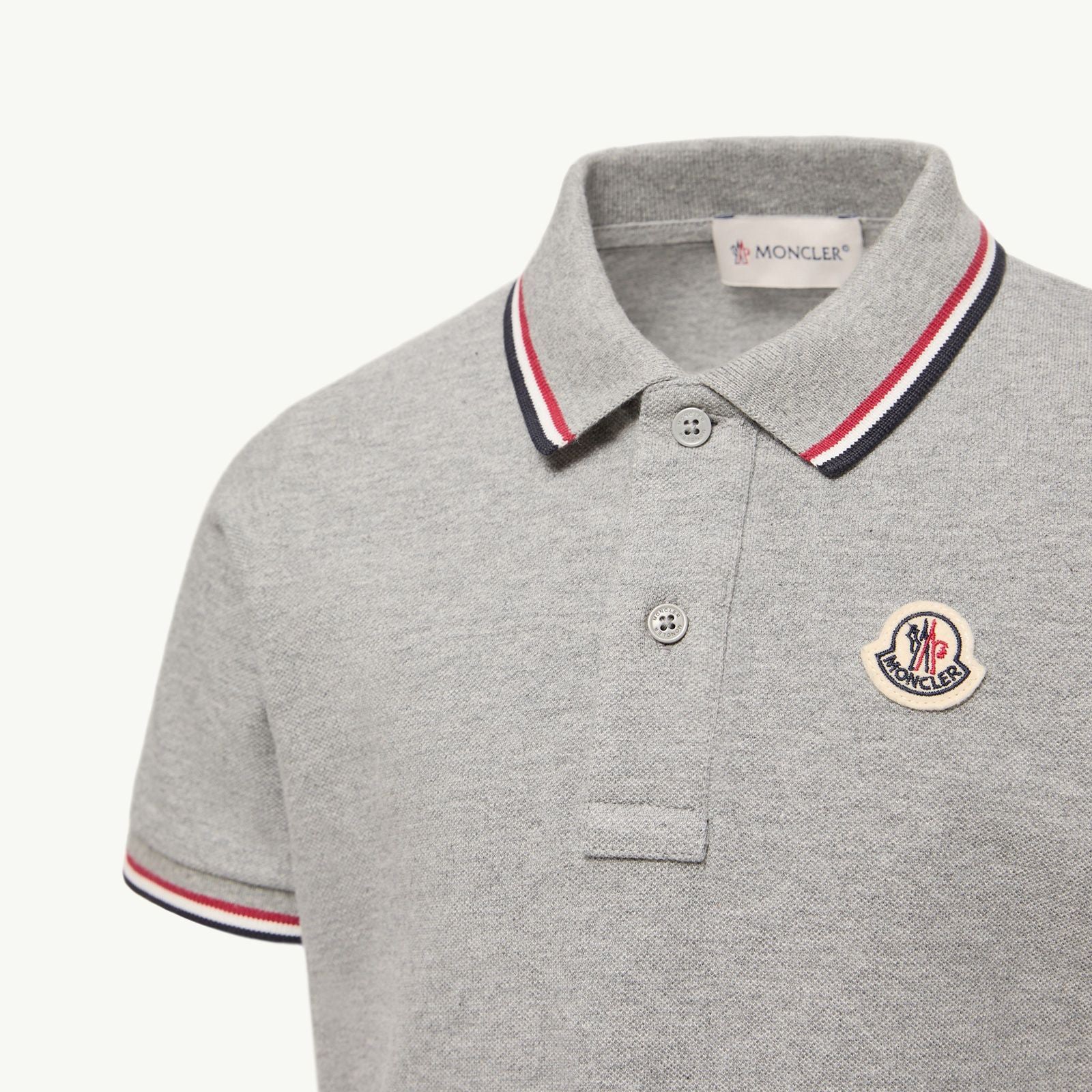 Boys Grey Cotton Polo Shirt