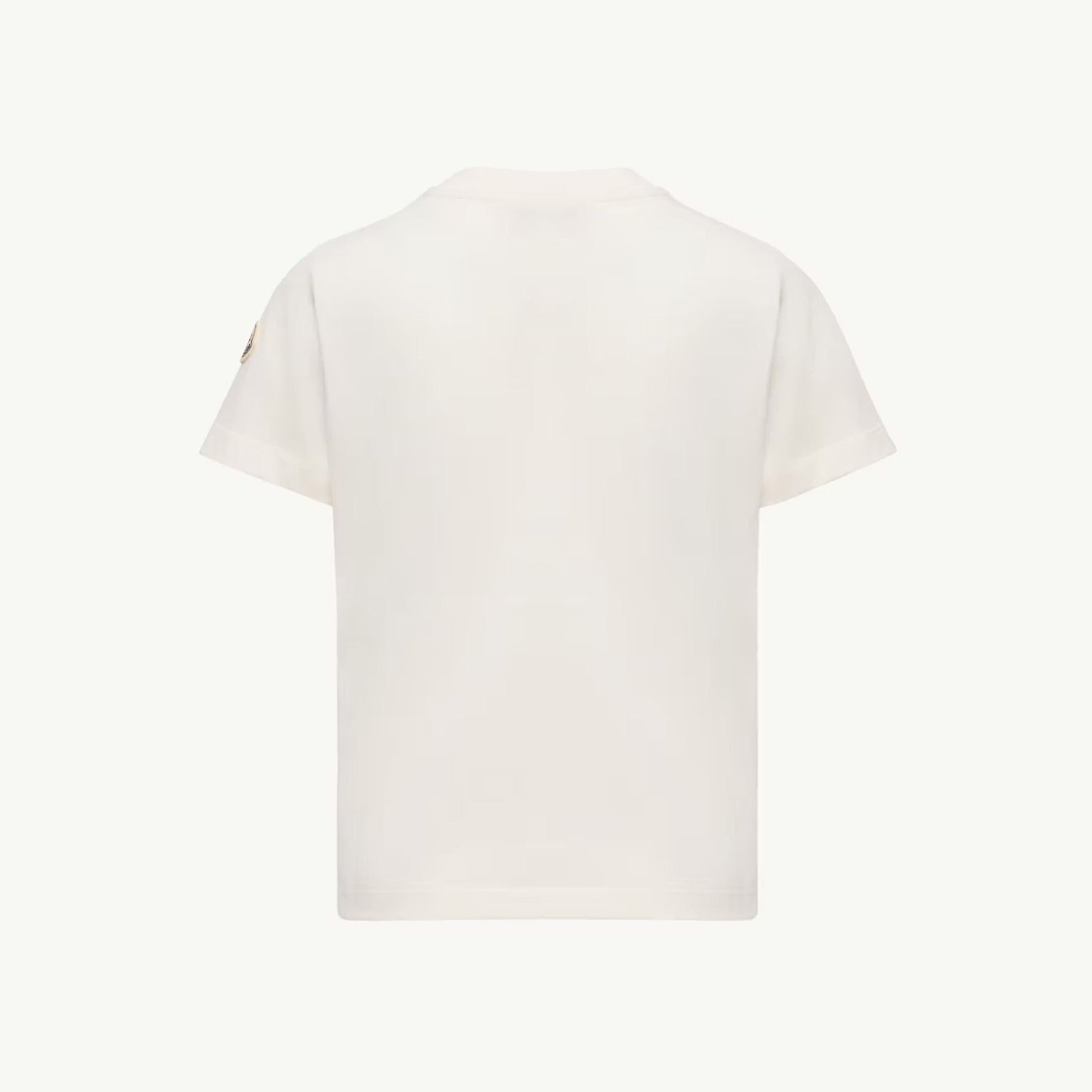 Boys White Printed Cotton T-Shirt
