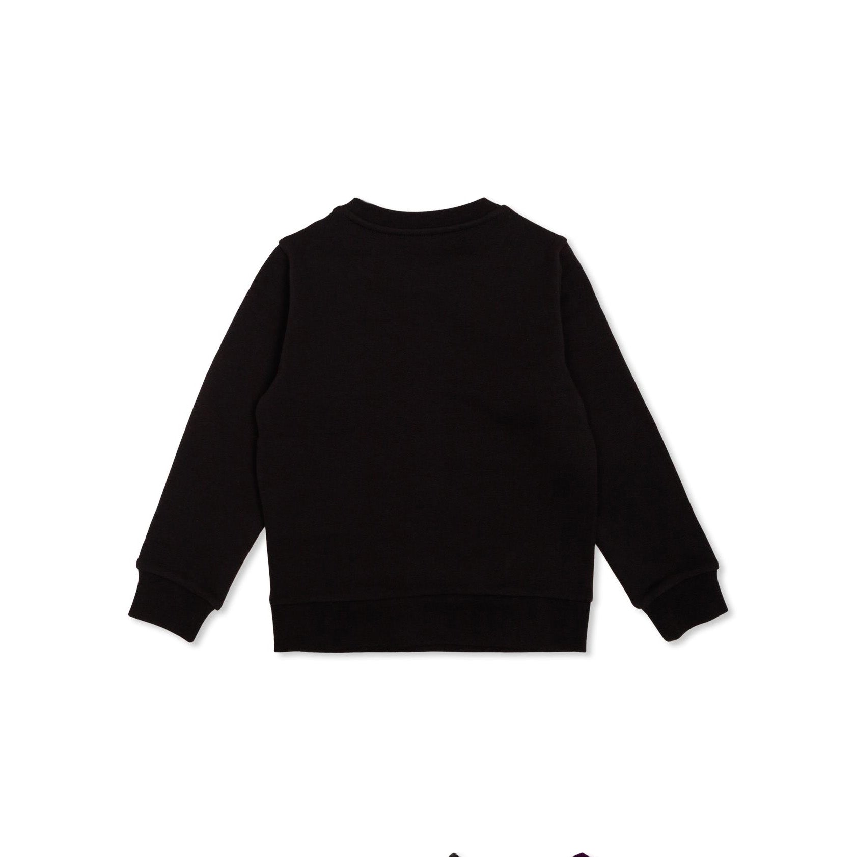Boys Black Embroidered Logo Cotton Sweatshirt