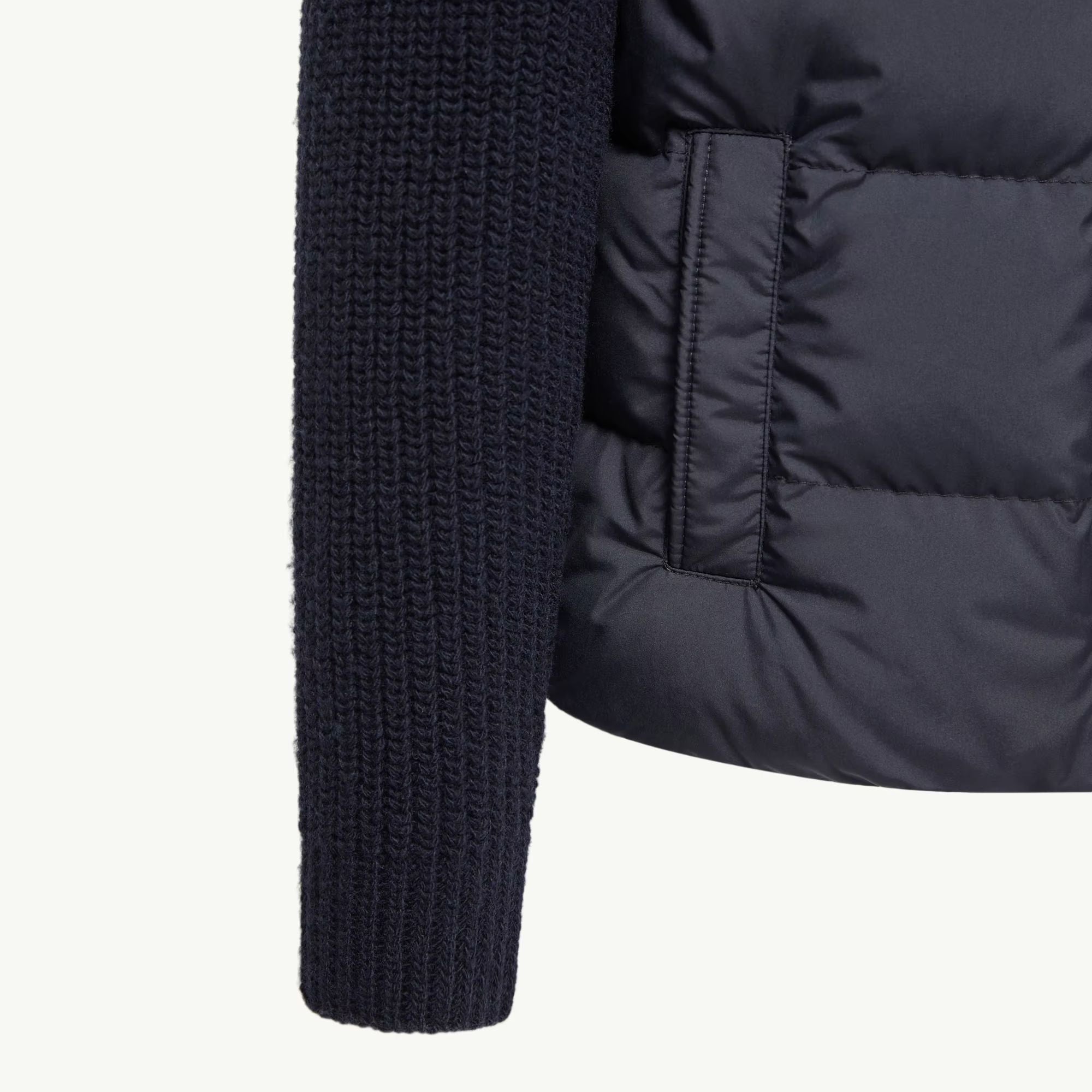 Boys Dark Blue Padded Down Zip-Up Top