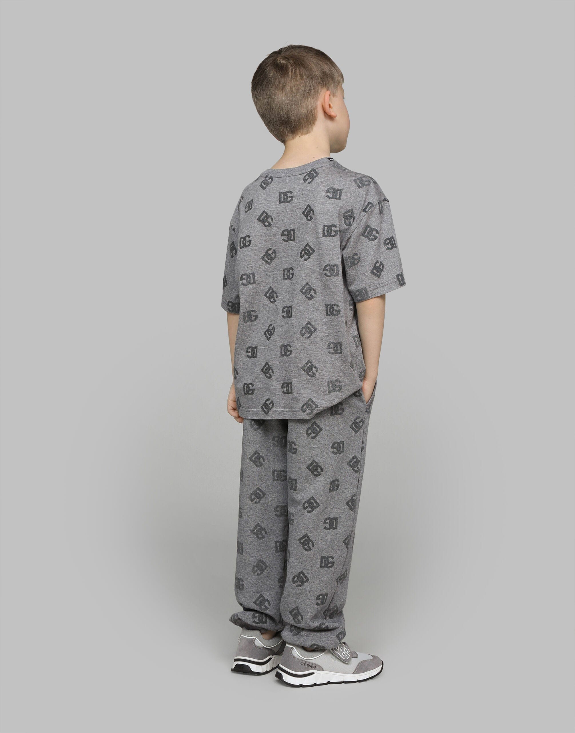 Dolce & Gabbana Boys DG Logo T-Shirt in Grey