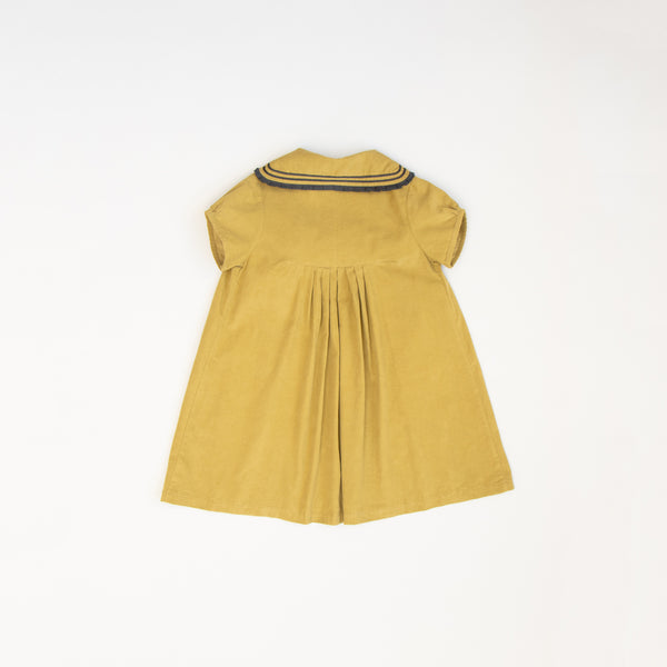Girls Green Corduroy Dress