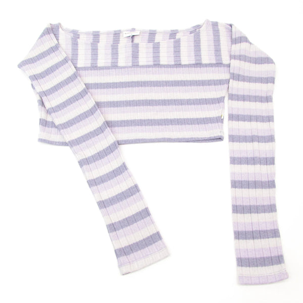 Girls Purple Stripes Ballet Top