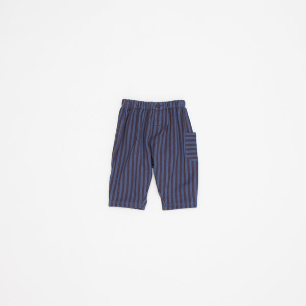 Baby Boys & Girls Blue Stripes Cotton Trousers