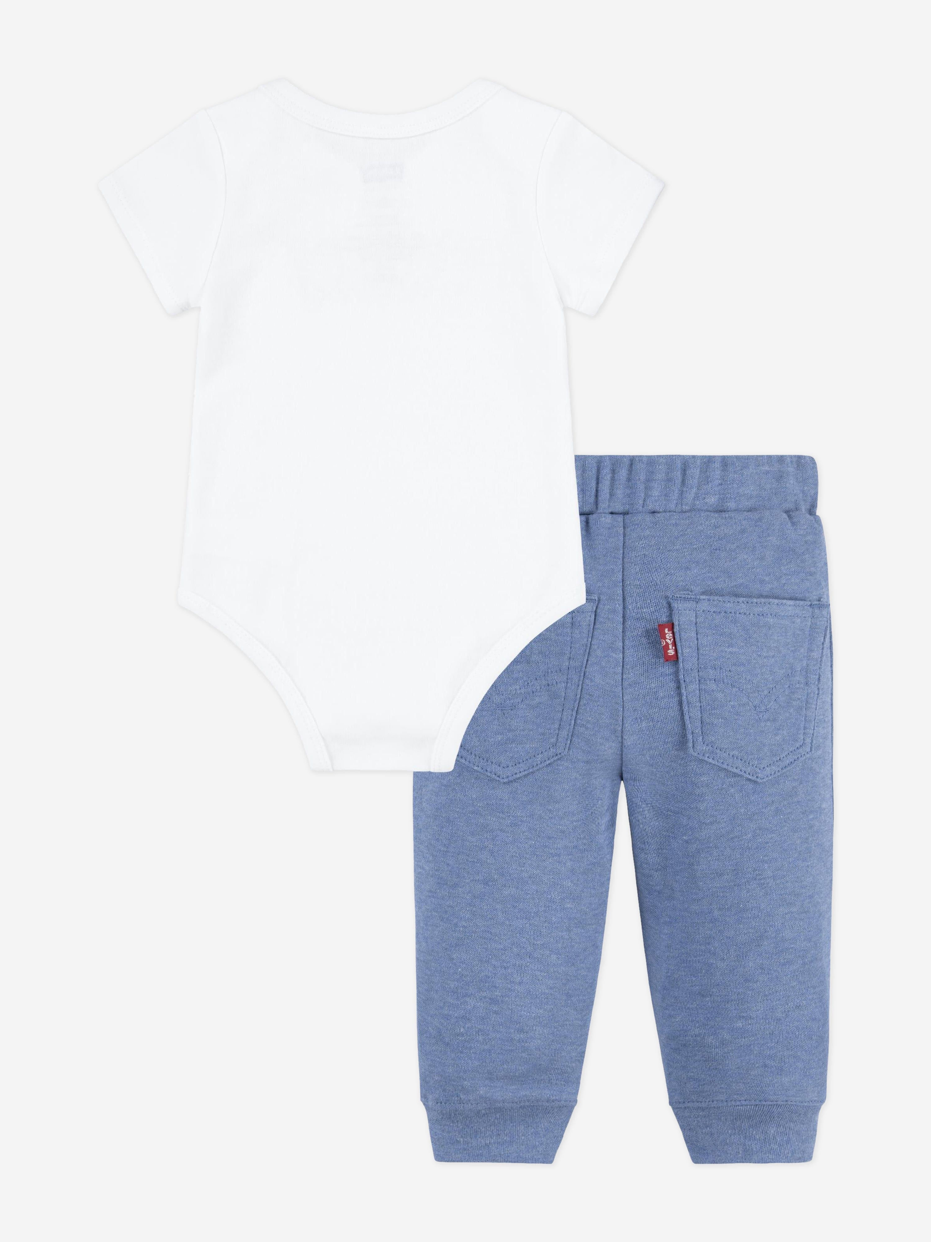 Levi's Baby Boys Batwing Bodysuit Set in White
